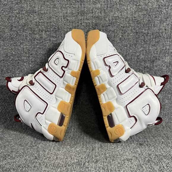 Nike Air More Uptempo GS Shoes Size 5Y White Team Red Gum FJ2846-100 - Picture 6 of 9